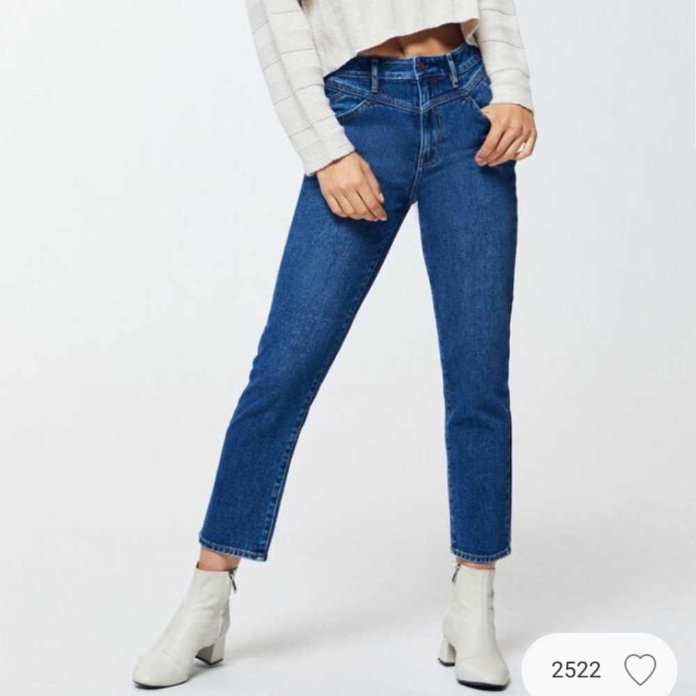 PacSun yoked blue mom jeans